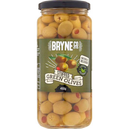 Bryne co stuffed green olives 450g
