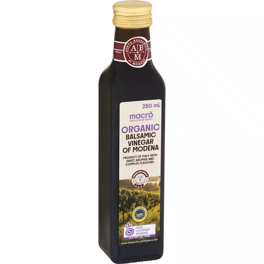 Macro Organic Vinegar Balsamic 4 Leaf 250mL