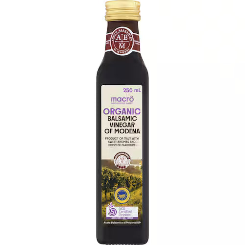 Macro Organic Vinegar Balsamic 4 Leaf 250mL