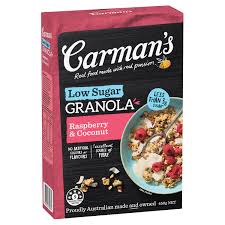 Carman's Granola Raspberry & Coconut Low Sugar 450g