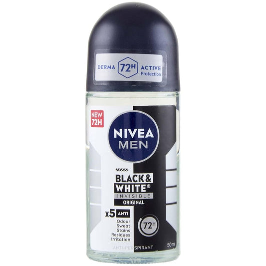 Nivea Deo Roll On Men Invisible Black And White | 50mL