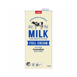Coles Australian Full Cream Long Life Milk  1L
