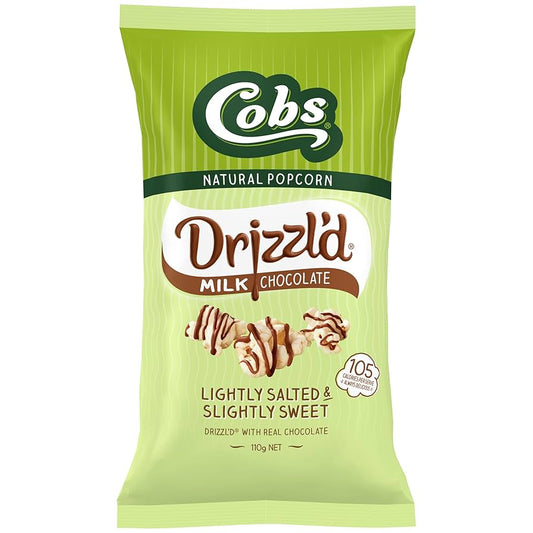 Cobs Drizzld Popcorn Sweet Milk Chocolate  110g
