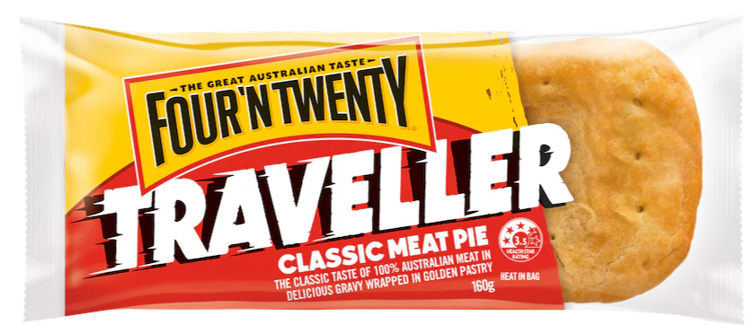 Frozen Four'N Twenty Pie Traveller Classic Meat Pie 160g