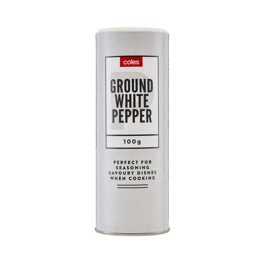 Coles Spices Ground White Pepper 100g