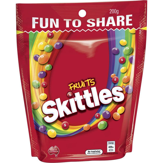 Skittles Fruits Chewy Lollies Party Share Bag | 200g
