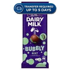 Choccies That Lost Their Shape, Not Their Taste. Cadbury Block Bubbly Mint 160g