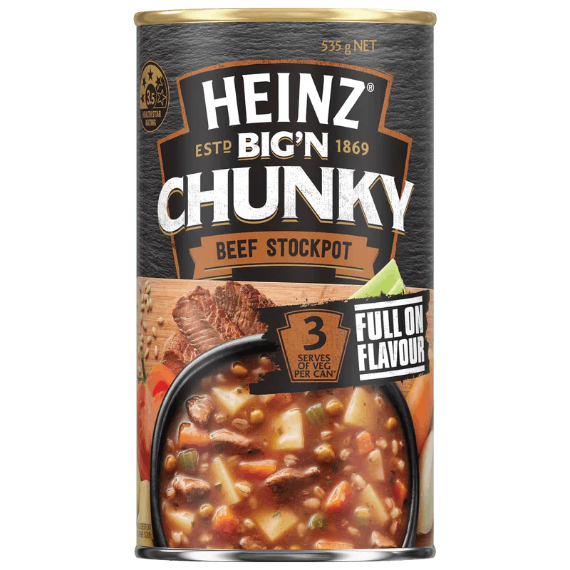 Heinz Soup Big N Chunky Beef Stockpot 535g
