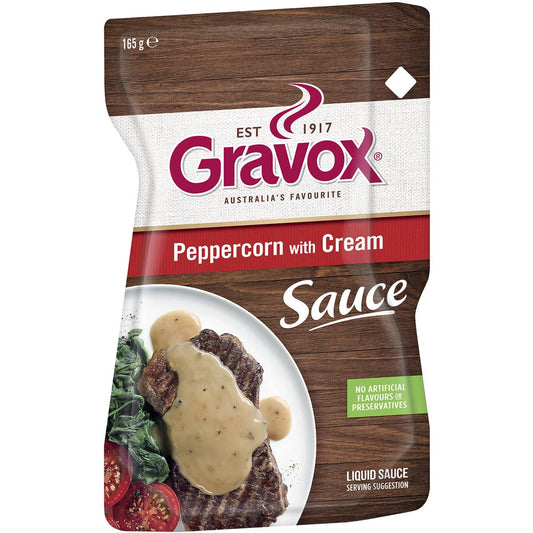 Gravox Pouch Sauce Peppercorn with Cream 165g - do not reorder