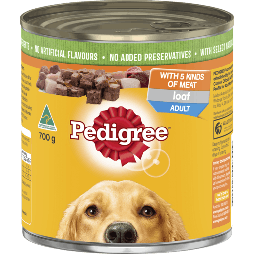 Pedigree Loaf With 5 Kinds Of Meat Adult Wet Dog Food Can 700g