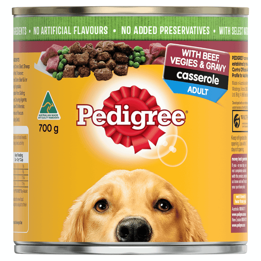 Pedigree Casserole With Beef & Gravy Adult Wet Dog Food Can  700g
