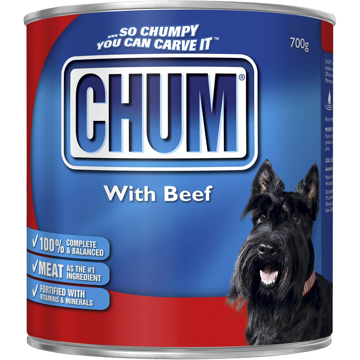 Chum Dog Food Beef 700g