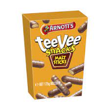 Arnotts Teevee Snacks Biscuits Malt Sticks 175g