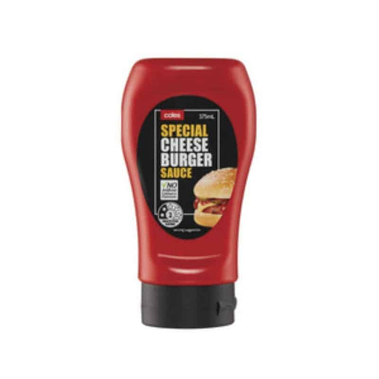 Coles Burger Sauce Special Cheeseburger 375ml