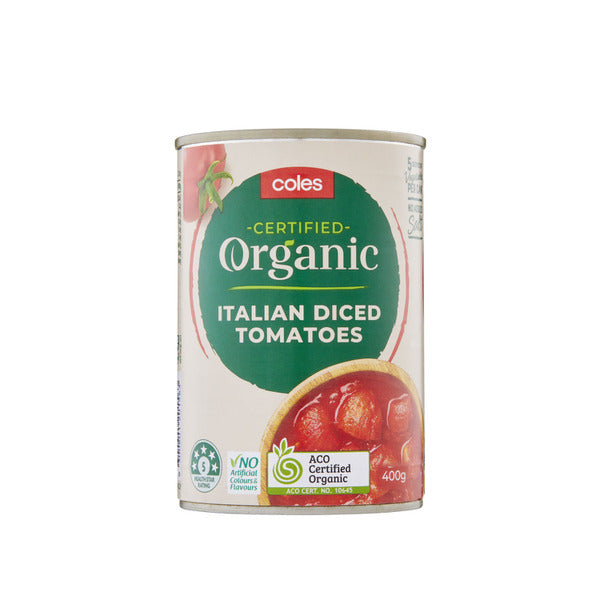 Coles Tomatoes Organic Italian Diced 400g