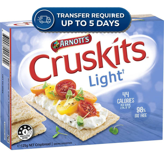 Approaching or Just Over Best Before Date – Arnott's Cruskits 98% Fat Free Crispbreads 125g