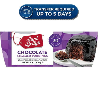 Approaching or Just Over Best Before Date – Aunt Betty's Steamed Pudding Chocolate 2x95g