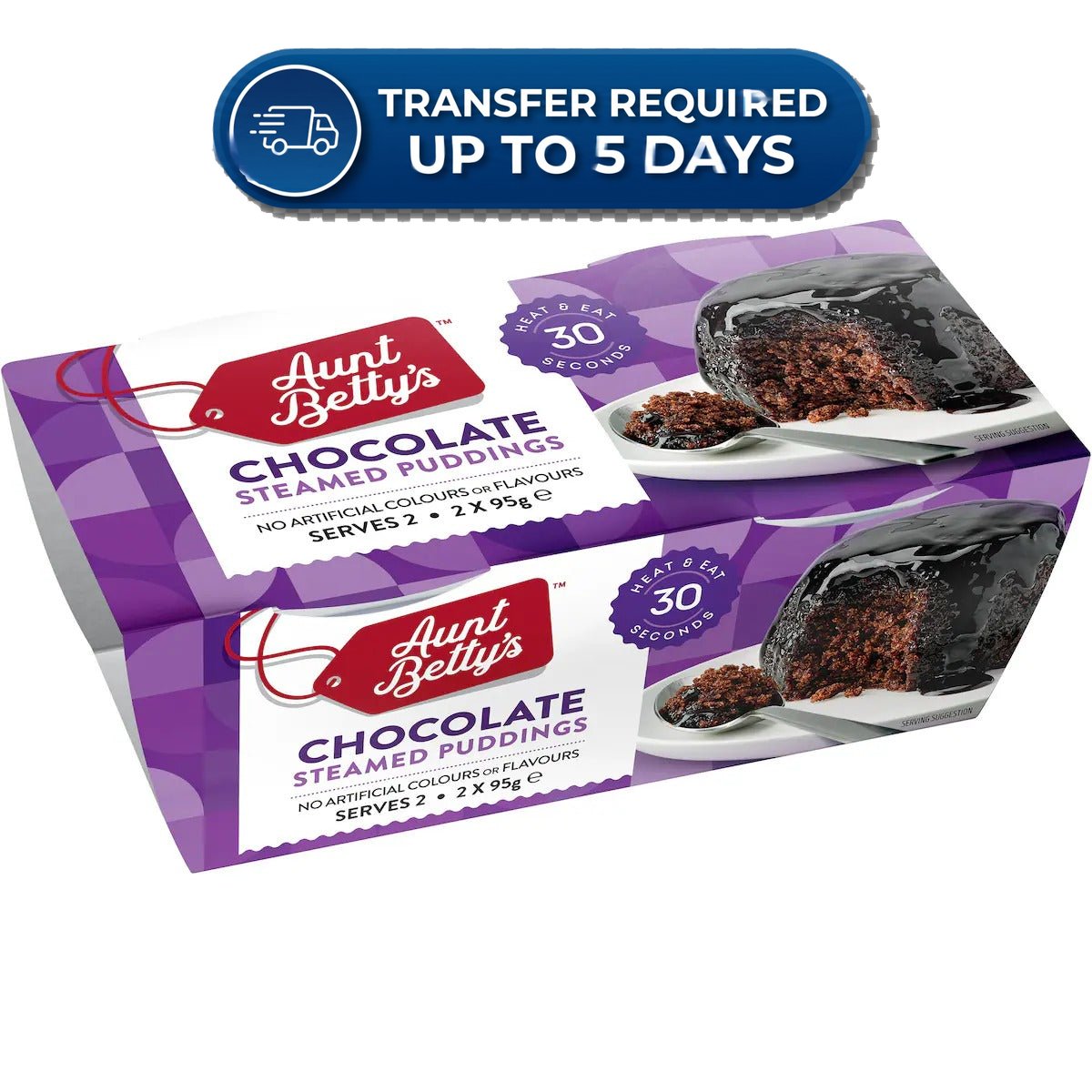 Approaching or Just Over Best Before Date – Aunt Betty's Steamed Pudding Chocolate 2x95g