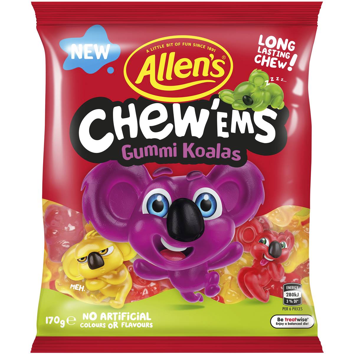 Allen's Chew Ems Gummi Koalas 170g