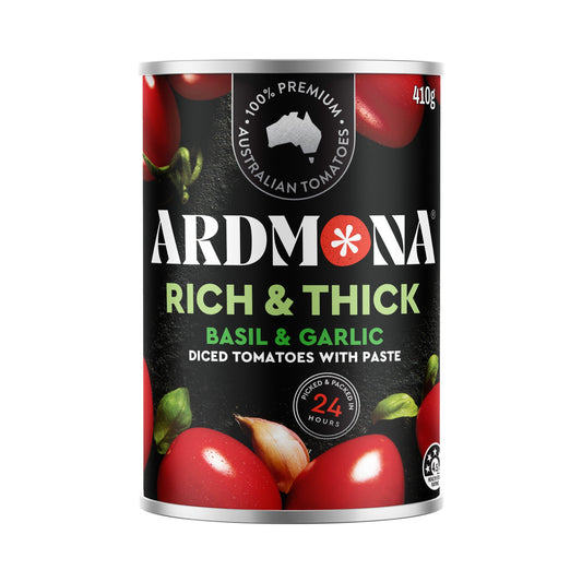 Ardmona Rich & Thick Tomatoes With Garlic & Basil | 410g