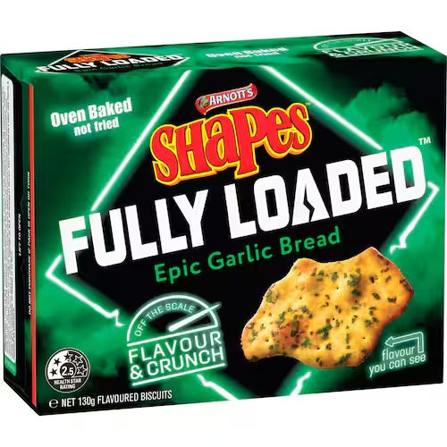 Arnott's Shapes Fully Loaded Epic Garlic Bread 130g