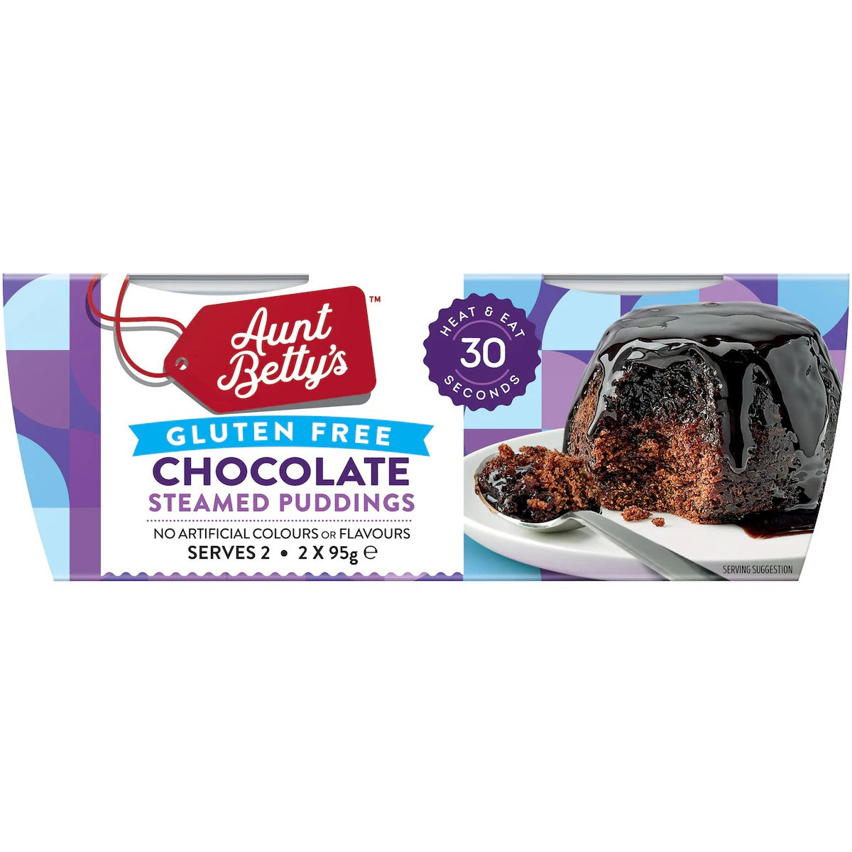 Aunt Betty's Steamed Pudding Chocolate Gluten Free 2x95g