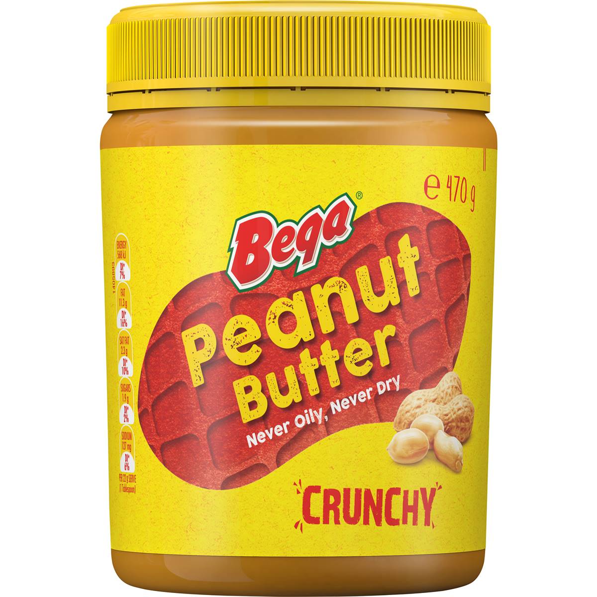 Bega Crunchy Peanut Butter  470g