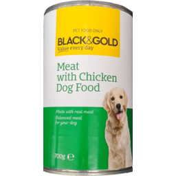 Black & Gold Dogfood Chicken 700g - do not reorder