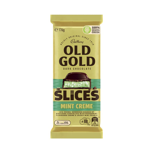 Cadbury Block Old Gold Slices Mint Creme 170g