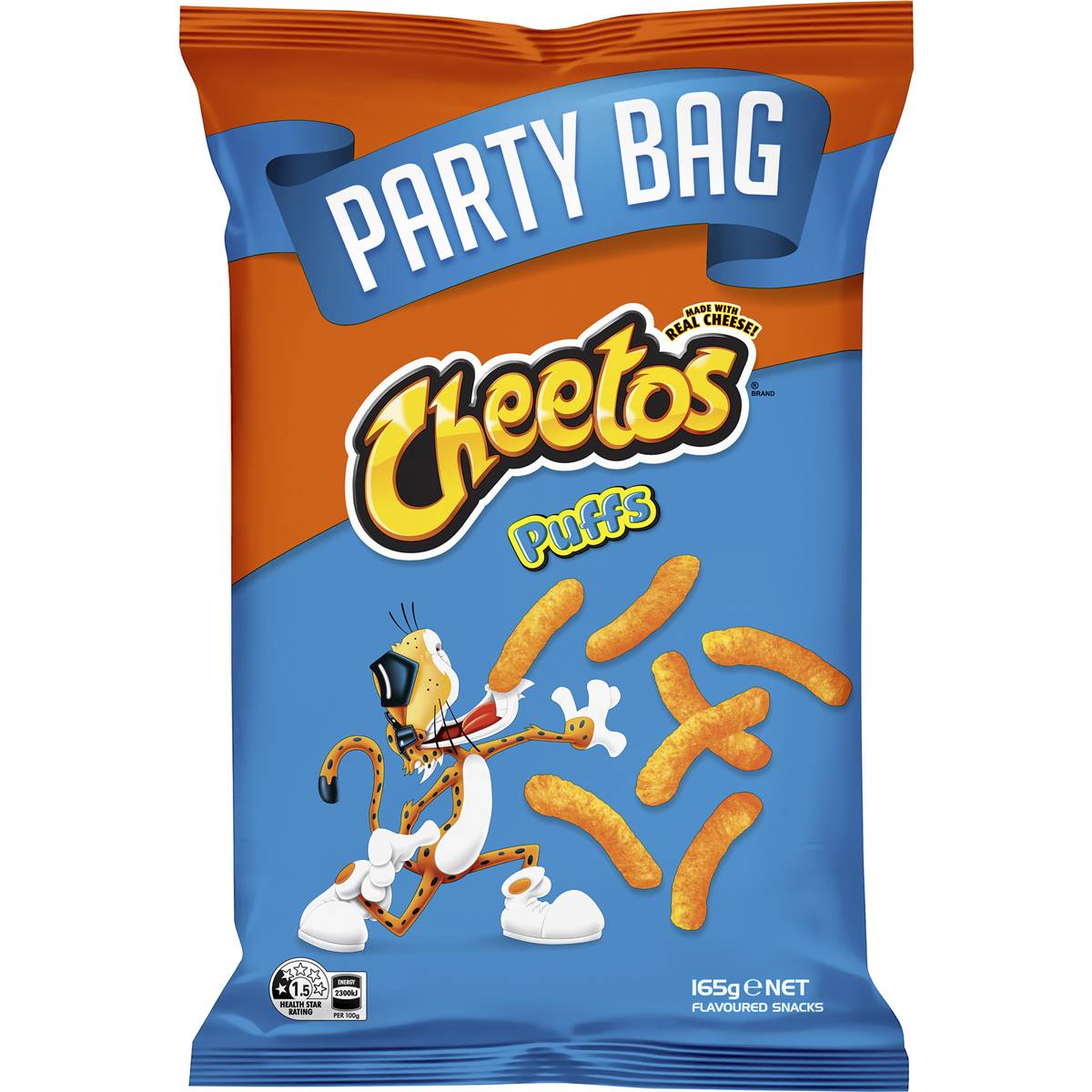 Cheetos Puffs Cheese Snacks Party Bag Cheese 165g
