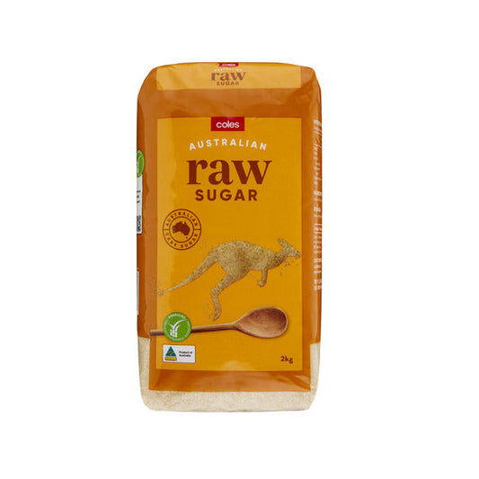 Coles Sugar Raw 2kg