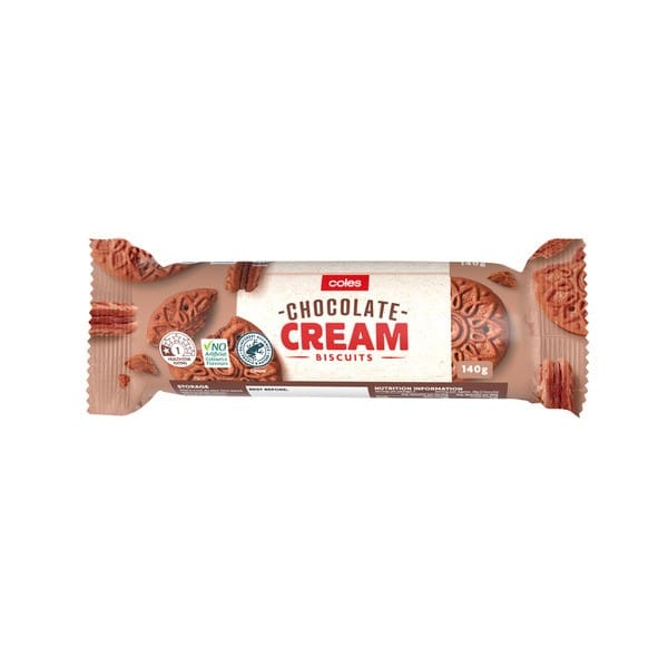Coles Biscuits Chocolate Cream 140g