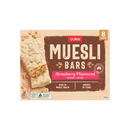 Coles Bars Muesli Strawberry Yoghurt (8pk) 248g
