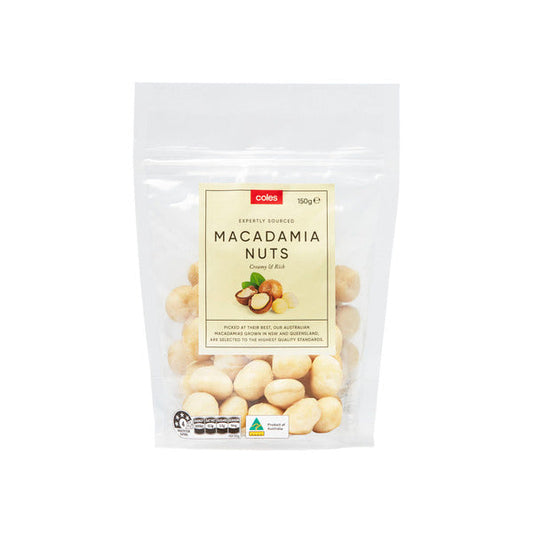 Coles Nuts Macadamia Australian 150g