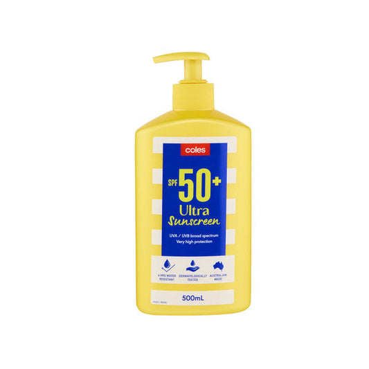 Coles Ultra SPF50+ Sunscreen 500ml