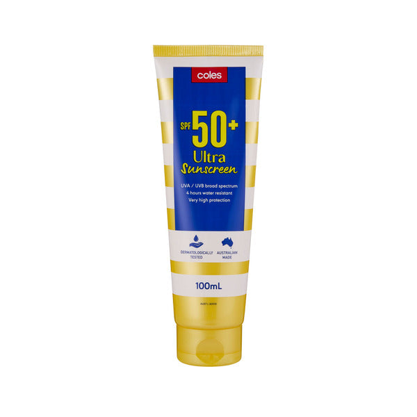 Coles Ultra SPF50+ Sunscreen 100ml