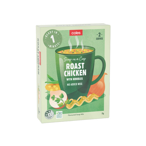 Coles Soup Cup Roast Chicken (2pk) 75g