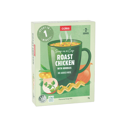 Coles Soup Cup Roast Chicken (2pk) 75g
