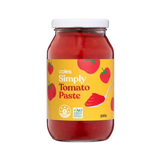 Coles Tomato Paste Simply 500g