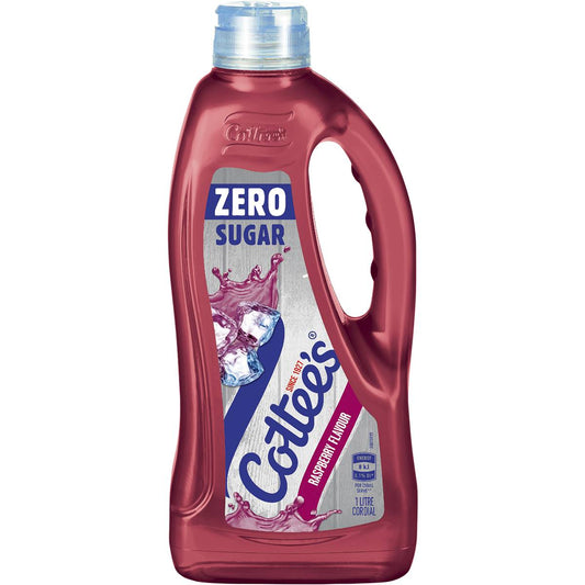Cottee's Cordial Raspberry Zero Sugar 1L