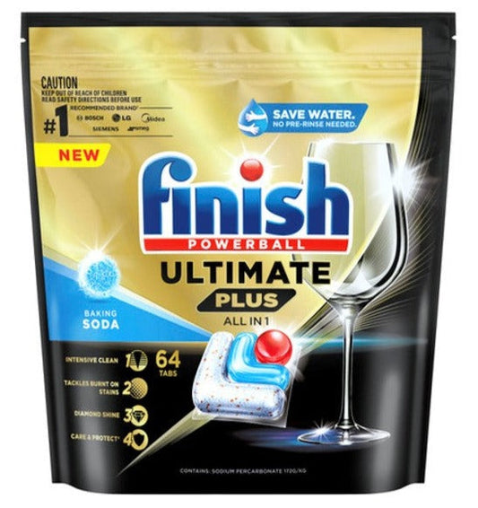 Finish Ultimate Plus Baking Soda 64pk