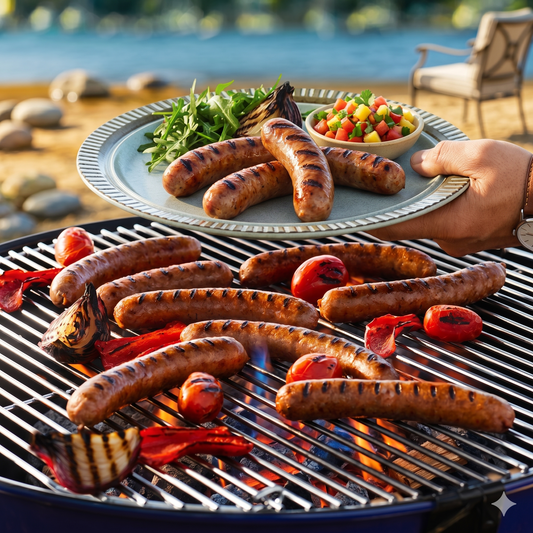 Frozen Aussie Beef Bunnings Style Premium Sausages  (5 links) 500g