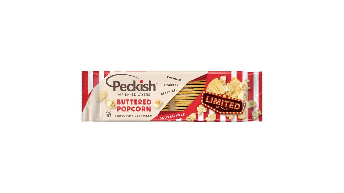 Peckish Crackers Buttered Popcorn 90g