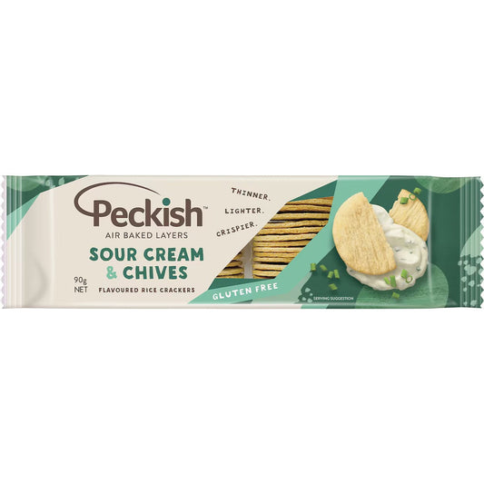 Peckish Crackers Sour Cream & Chives 90g