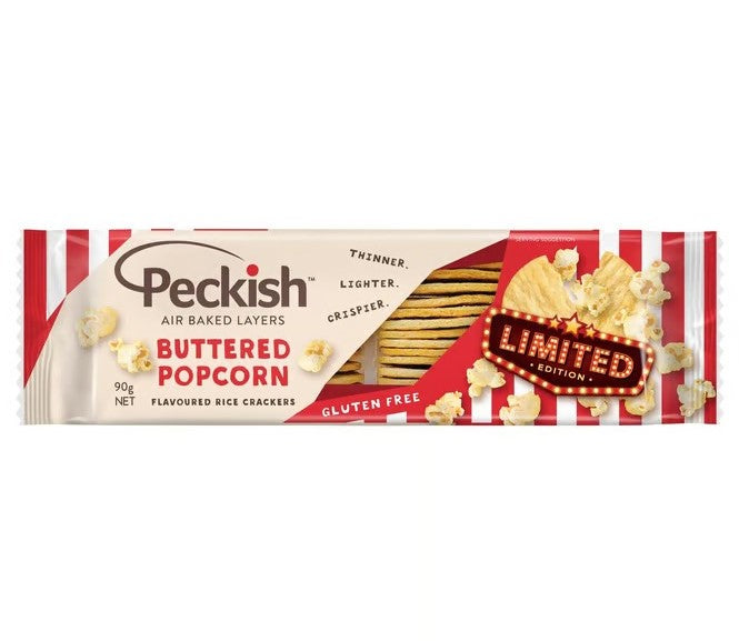 Peckish Crackers Buttered Popcorn 90g