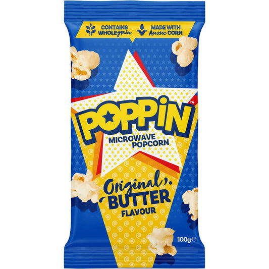 Poppin Butter Microwave Popcorn  100g