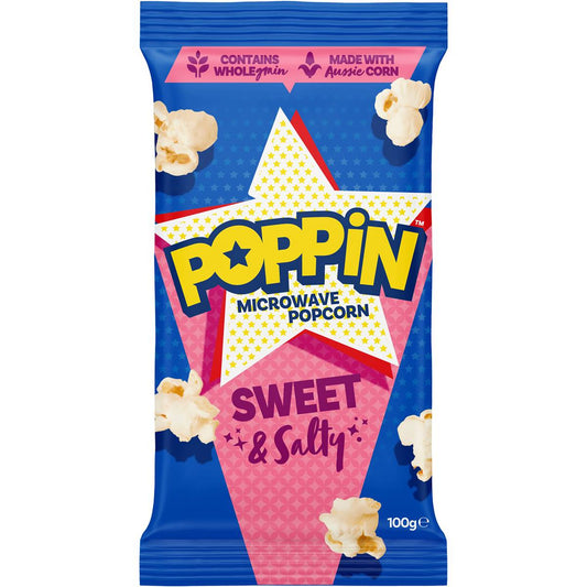 Poppin Microwave Popcorn Sweet & Salty 100g
