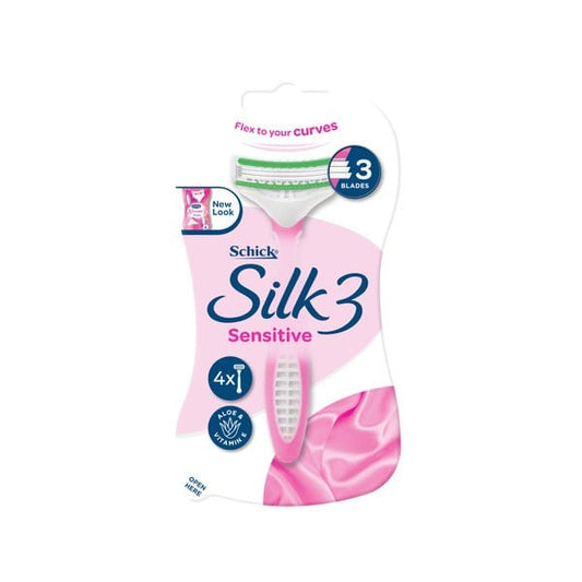 Schick Silk 3 Sensitive Disposable Razors 4 pack