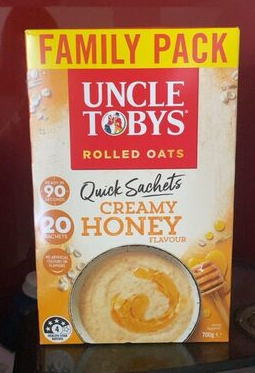 Uncle Tobys Oats Quick Sachets Creamy Honey 700g