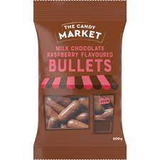 Candy Market Bullets Milk Chocolate Raspberry 200g